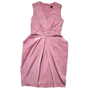 Vera Wang Pink Sleeveless V-Neck Cocktail Dress Size 2